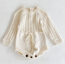 Load image into Gallery viewer, Girl Baby Knitted Hollow Waist Girdle Long Sleeves Harpy Dress Triangle