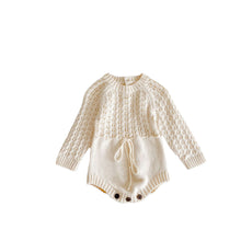 Load image into Gallery viewer, Girl Baby Knitted Hollow Waist Girdle Long Sleeves Harpy Dress Triangle