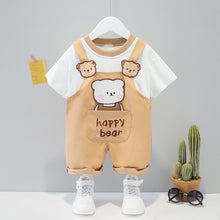 Load image into Gallery viewer, Children's Clothing Men And Women Baby Summer Cartoon Short-sleeved Overalls