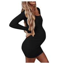 Load image into Gallery viewer, Maternity Winter Dresses Women Pregnant O-Neck Long