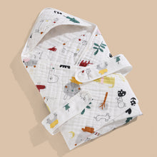 Load image into Gallery viewer, Cotton Gauze Blanket Hooded Keep Warm
