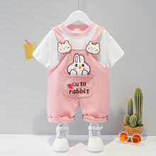 Load image into Gallery viewer, Children's Clothing Men And Women Baby Summer Cartoon Short-sleeved Overalls