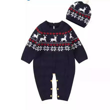 Load image into Gallery viewer, Baby Knitted Jumpsuit Spring And Autumn Elk Cute New Year Romper