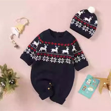 Load image into Gallery viewer, Baby Knitted Jumpsuit Spring And Autumn Elk Cute New Year Romper