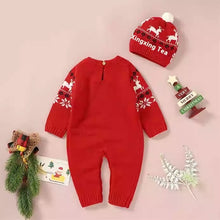 Load image into Gallery viewer, Baby Knitted Jumpsuit Spring And Autumn Elk Cute New Year Romper