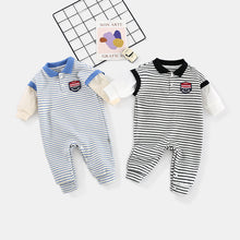 Load image into Gallery viewer, Baby Onesies Striped Male Baby Newborn Clothes Baby Autumn Clothes