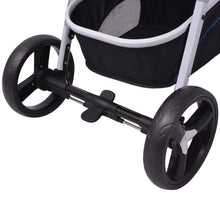 Load image into Gallery viewer, 3-in-1 aluminum stroller Blue and black
