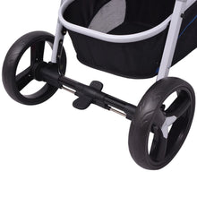 Load image into Gallery viewer, 3-in-1 aluminum stroller Blue and black