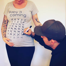Load image into Gallery viewer, Baby Is Coming Pregnancy T-shirt
