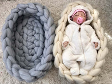 Load image into Gallery viewer, Baby Basket Knitted Baby Nest Newborn Nest Thick Wire Basket