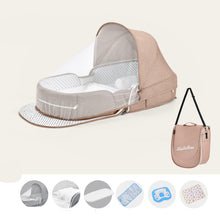 Load image into Gallery viewer, Baby Crib Multifunctional Folding Newborn Bed