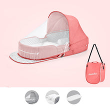 Load image into Gallery viewer, Baby Crib Multifunctional Folding Newborn Nest Toddler Bed Portable Sun Protection Mosquito Net Infant Camping Bed Travel Cot
