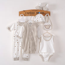 Load image into Gallery viewer, 8-piece baby newborn cotton suit