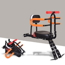 Load image into Gallery viewer, Electric Bicycle Child Baby Chair Bike Front Safety Release Saddle with Armrest Guard Bar Pedal MTB Bike Cycling Acccessories