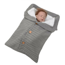 Load image into Gallery viewer, Baby Hooded Swaddle Knit Wrap Blanket Warm Pram