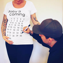 Load image into Gallery viewer, Baby Is Coming Pregnancy T-shirt
