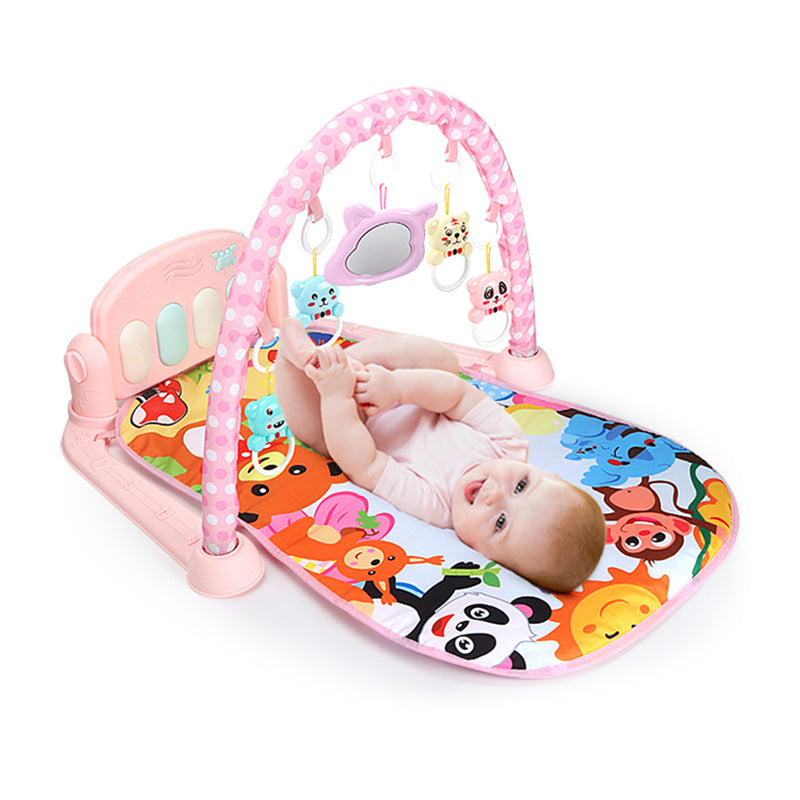 Baby Fitness Frame Newborn Baby Carpet Multifunctional Music Foot Piano Toy