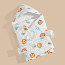 Load image into Gallery viewer, Cotton Gauze Blanket Hooded Keep Warm

