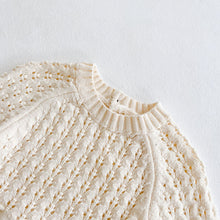Load image into Gallery viewer, Girl Baby Knitted Hollow Waist Girdle Long Sleeves Harpy Dress Triangle
