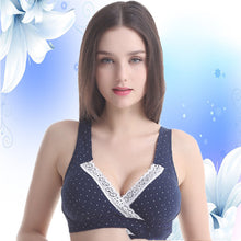 Load image into Gallery viewer, Pure Cotton Pregnant And Lying-In Women No Steel Ring Sleep Nursing Cross Bra

