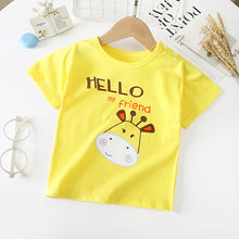 Load image into Gallery viewer, Children&#39;s Short-sleeved T-shirt cotton Baby Half-sleeved Bottoming Shirt
