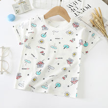 Load image into Gallery viewer, Children&#39;s Short-sleeved T-shirt cotton Baby Half-sleeved Bottoming Shirt
