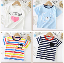 Load image into Gallery viewer, Children&#39;s Short-sleeved T-shirt cotton Baby Half-sleeved Bottoming Shirt
