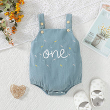Load image into Gallery viewer, Cute One-year-old Towel Embroidery-strap Corduroy Romper
