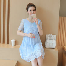 Load image into Gallery viewer, Summer new maternity dress Korean shirt lace
