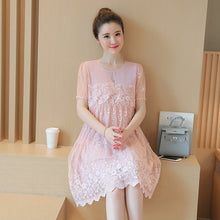 Load image into Gallery viewer, Summer new maternity dress Korean shirt lace
