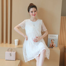 Load image into Gallery viewer, Summer new maternity dress Korean shirt lace
