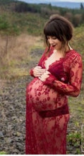 Load image into Gallery viewer, Sexy perspective lace dress, pregnant women&#39;s skirts,
