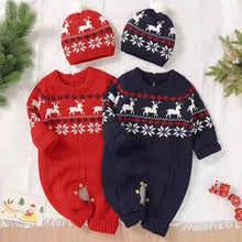 Load image into Gallery viewer, Baby Knitted Jumpsuit Spring And Autumn Elk Cute New Year Romper
