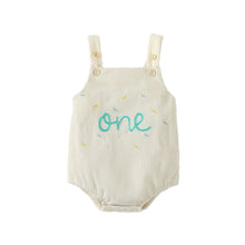 Load image into Gallery viewer, Cute One-year-old Towel Embroidery-strap Corduroy Romper
