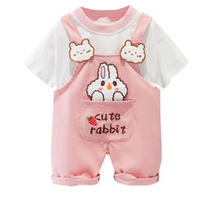 Load image into Gallery viewer, Children&#39;s Clothing Men And Women Baby Summer Cartoon Short-sleeved Overalls
