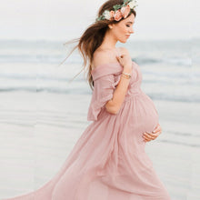 Load image into Gallery viewer, Loose Trailing Off-shoulder Pregnant Women Dress
