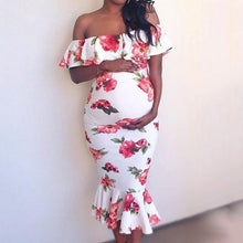 Load image into Gallery viewer, Maternity dresses Mother Pregnancy Floral dresses
