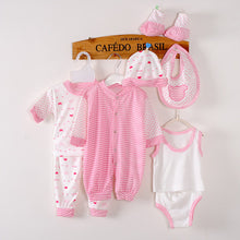 Load image into Gallery viewer, 8-piece baby newborn cotton suit
