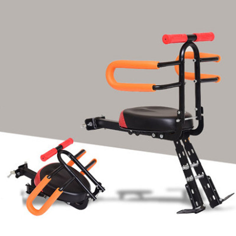 Electric Bicycle Child Baby Chair Bike Front Safety Release Saddle with Armrest Guard Bar Pedal MTB Bike Cycling Acccessories