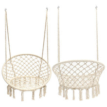 Load image into Gallery viewer, Portable Hanging Cotton Rope Macrame Swing Hammock Chairs
