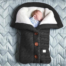 Load image into Gallery viewer, Baby Hooded Swaddle Knit Wrap Blanket Warm Pram
