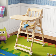 Load image into Gallery viewer, 6 Months Children Dining Chair Baby Chair With 4 Wheels 4 Gear Height Adjustment
