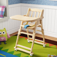 Load image into Gallery viewer, 6 Months Children Dining Chair Baby Chair With 4 Wheels 4 Gear Height Adjustment
